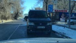 Бишкекчанин припарковал свой «Стэпвагон» против шерсти. Фото