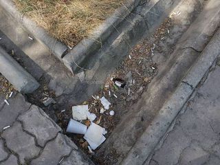 Бишкекчанин просит убрать мусор на территории на Абдрахманова-Пушкина