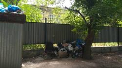 Свалка мусора в сквере рядом с Минздравом. Видео и фото