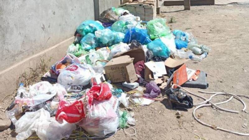 Свалка мусора в Алтын-Ордо. Фото
