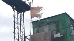 После праздника: На базе «Геология» висит ободранный флаг Кыргызстана <i>(фото)</i>