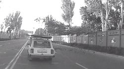 Момент падения дерева на автомобиль попало на <b>видео</b>