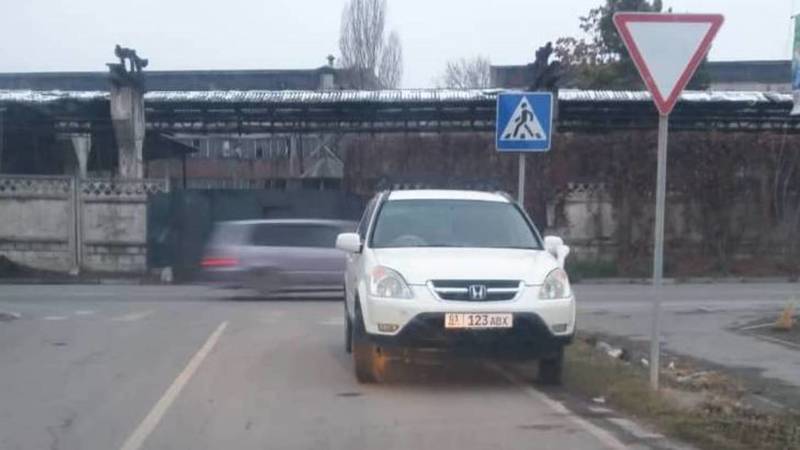 «Хонда CR-V» припаркована на встречной полосе на ул.Сельсоветской. Фото