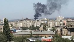 Пожар в Бишкеке. Фото горожан