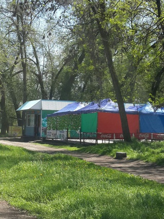 <b>Кыргызча:</b>Законно ли установлены кафе и павильон в парковой зоне на пересечении Манаса-Щербакова? - читатель <b><i>(фото)</i></b>