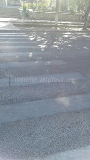 Возле столичной школы №65 учащиеся подвергаются опасности из-за стертого пешеходного перехода, - читатель (фото)