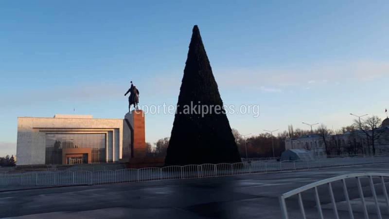 На площади уже установили новогоднюю елку (фото)