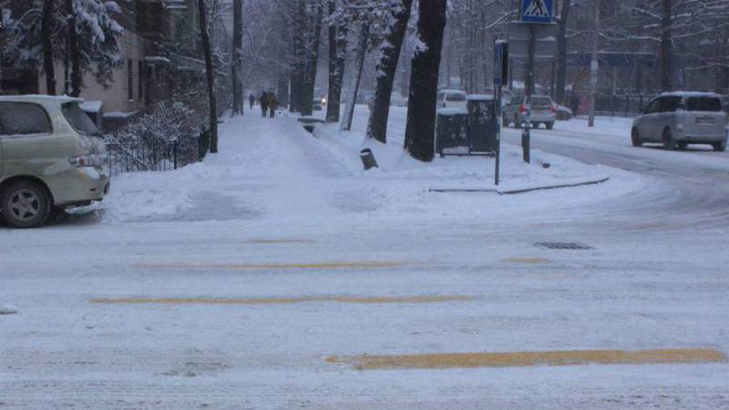 Фото – Как Бишкек переживает долгожданный снегопад?