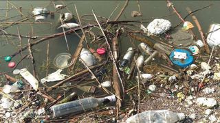 Берег третьего Ала-Арчинского водохранилища утопает в мусоре, от него погибает рыба <i>(фото)</i>