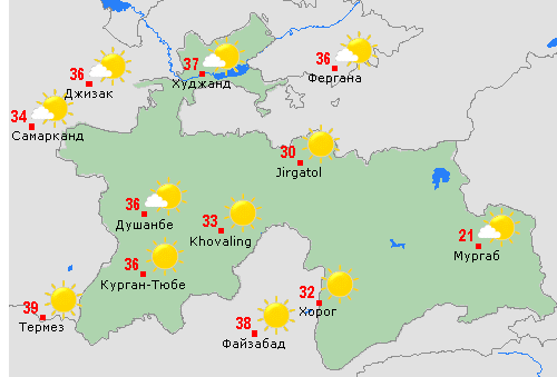 Screenshot_2019-08-28 обзор Таджикистан - пргностические карты - прогноз погоды