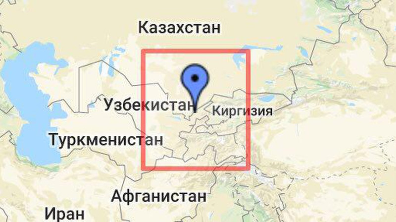 Карта киргизии и узбекистана