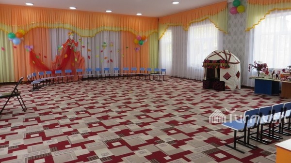 В Кызыл-Кие к детсаду на грантовые деньги пристроили помещение и сделали из него спортзал