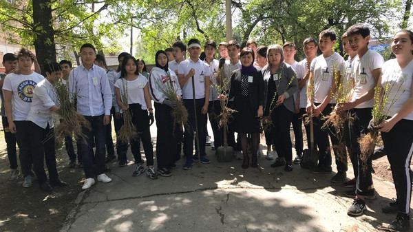 Школьники Бишкека посадят березы и живую изгородь
