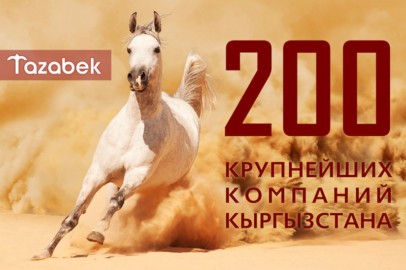 Скоро. Рейтинг ТОП-200 крупнейших компаний Кыргызстана — Tazabek