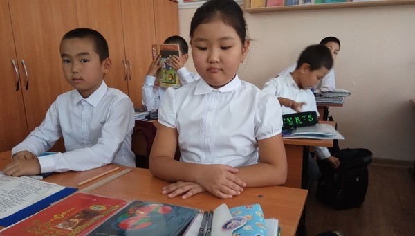 Фото — Бишкекте окуу китептеринин кырдаалы боюнча мектептерде рейд жүрүүдө