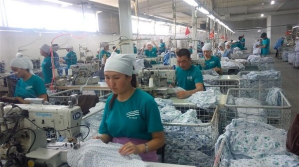 Фабрика киргизия одежда. Ош Киргизия швейная фабрика. Швейный цех Кыргызстан. Пищевая промышленность Киргизии. Легкая промышленность Кыргызстана.