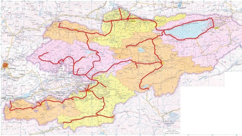 Карта – Примерный маршрут ВОЛС по проекту Digital CASA (куда пойдет интернет) — Tazabek
