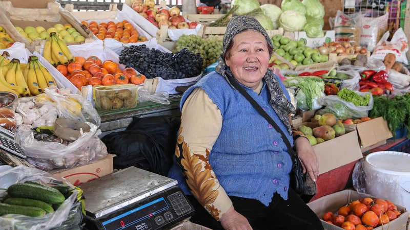 В какой части Бишкека можно приобрести овощи и фрукты по низкой стоимости? (показатели) — Tazabek